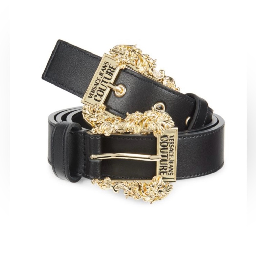 Versace Jeans Couture Logo Leather Belt